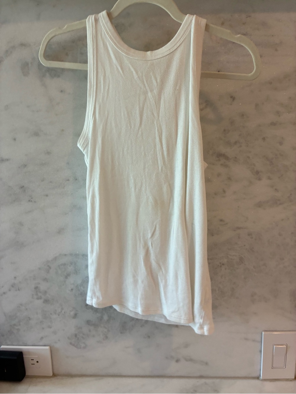 a new day White Ribbed Scoop Neck Tank Top